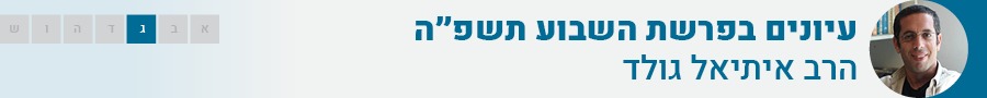 עיונים בפרשת השבוע תשפ"ה